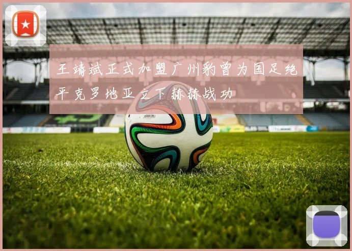 王靖斌正式加盟广州豹曾为国足绝平克罗地亚立下赫赫战功